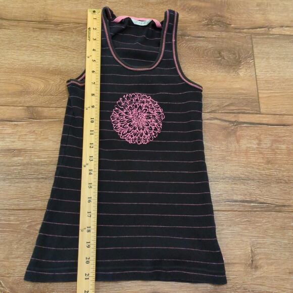 Y2K Jockey Women Medium Tank Top Shirt Ribbed Pink Emo Punk Stripe Goth Vintage - Picture 4 of 7